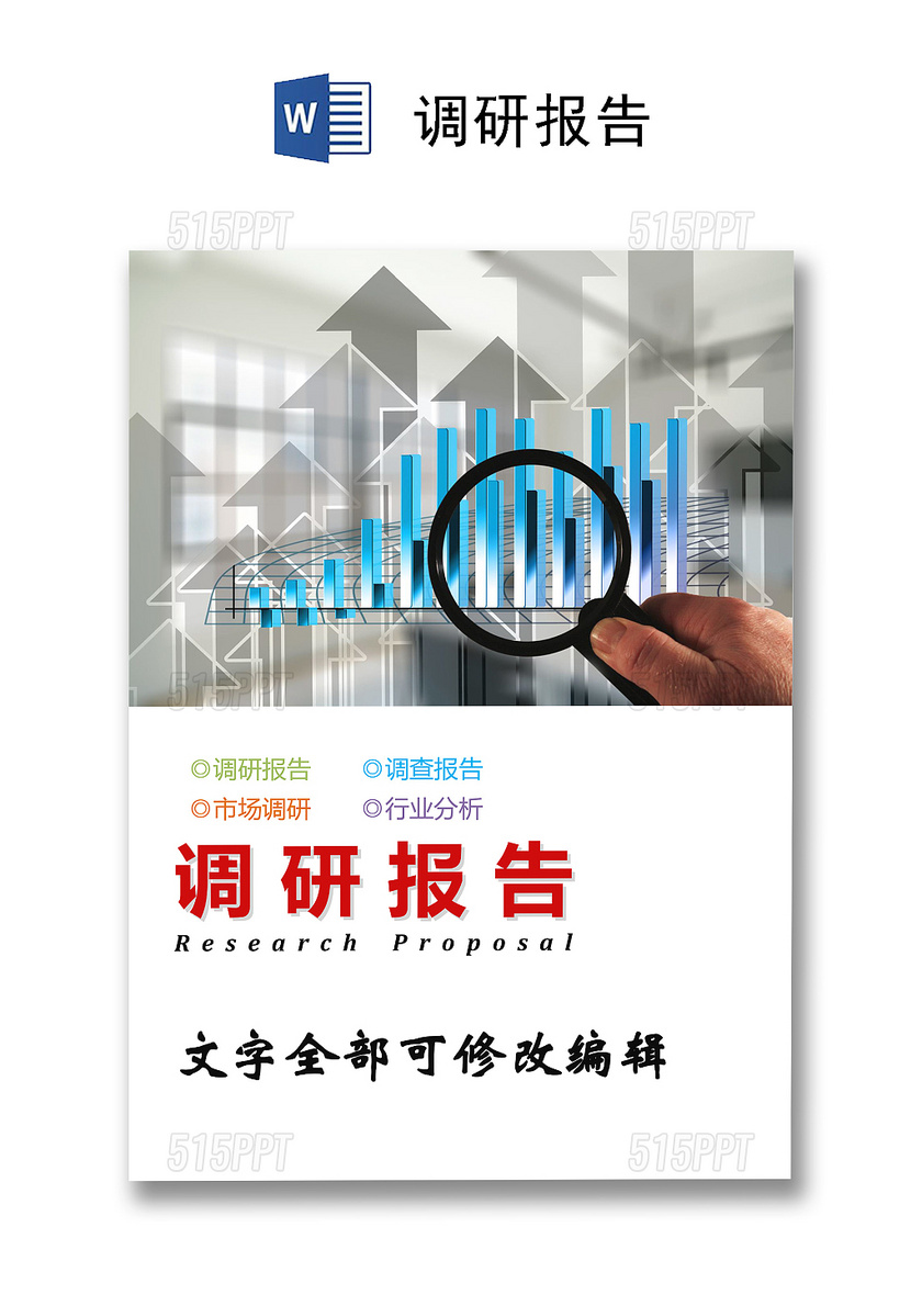 商業計劃項目報告書企業文檔背景封面word文檔