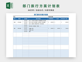 旅游旅行行程表模板excel模板 515ppt